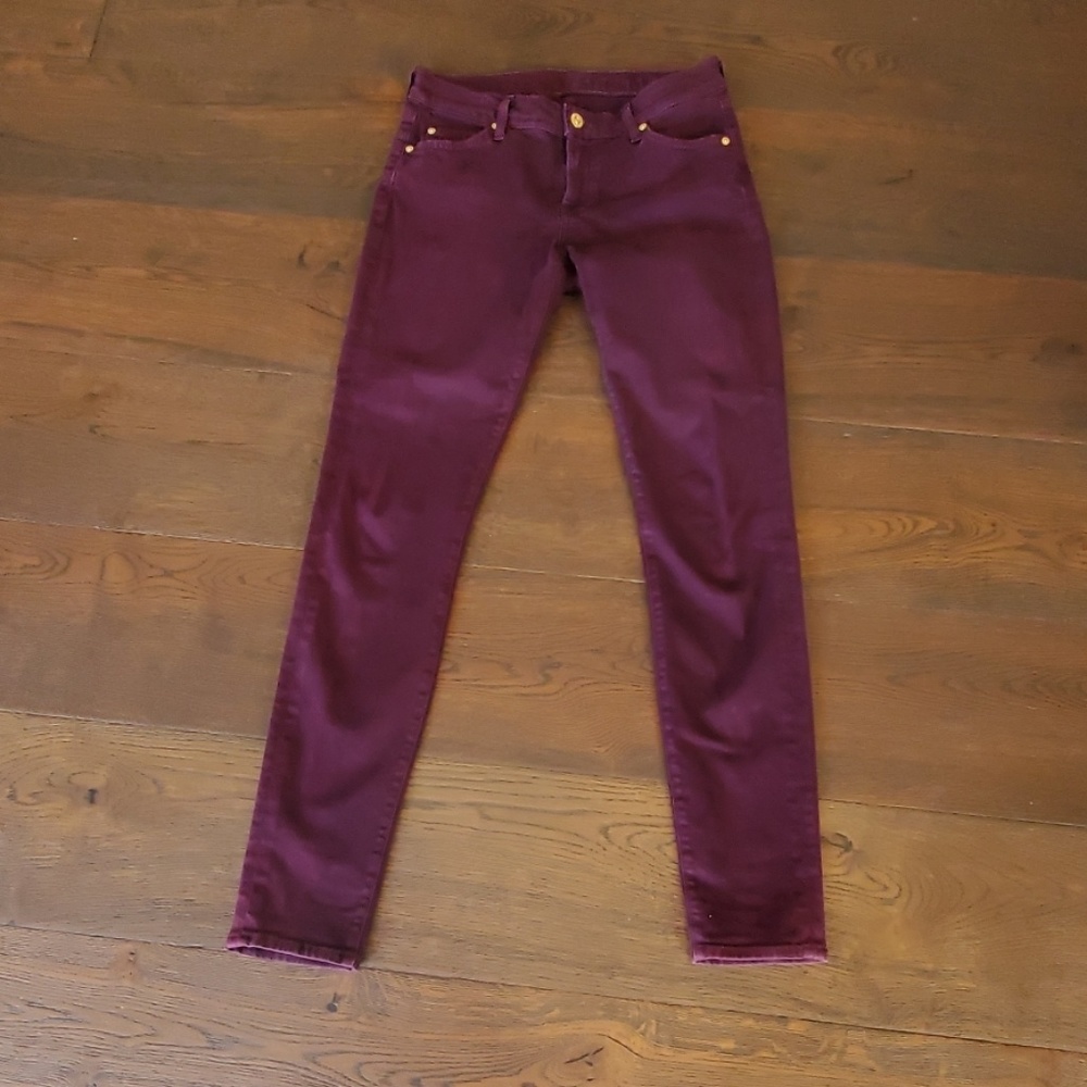 Purple skinny jeans